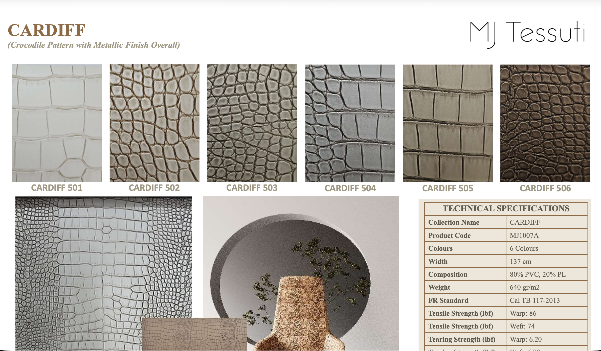 Embossed Faux Leather Collection